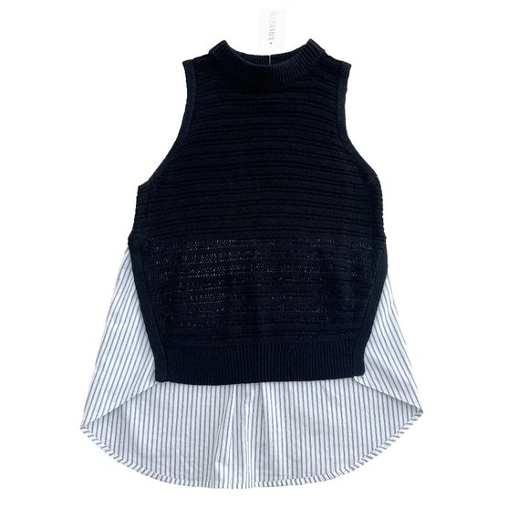 Veronica Beard South Beach Sweater Combo - Black, Blue | Med - Picture 1 of 8